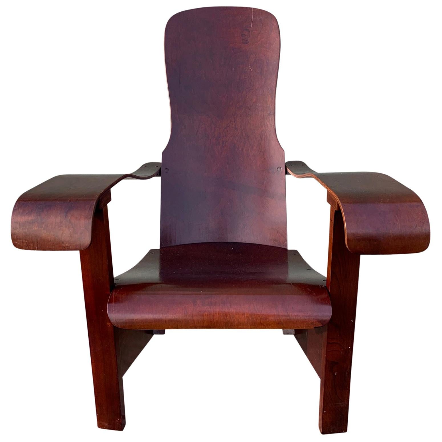 Brazilian Bentwood Lounge Chair by Moveis Cimo Mid-Century Modern