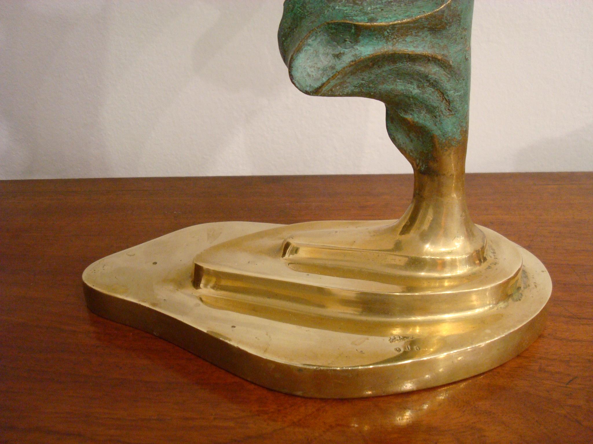 Brazilian / Italian  Bronze Dancing Woman Sculpture by Domenico Calabrone, 1970s 5