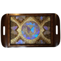 Vintage Brazilian Butterfly Wood Tray