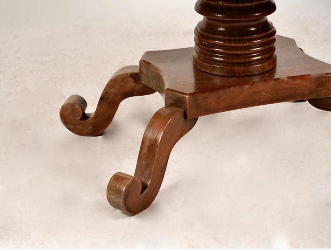 Walnut Brazilian Center or Dining Table, 19th Century For Sale