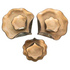 Brazilian Ceramic. Arte Forma. Set of 6 enamelled ceramic trays