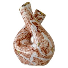 Vintage Brazilian ceramics. Ceramic vase, c. 1950. Enamelled polychrome ceramic