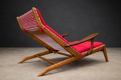 Brazilian Chaise Lounge by Pierre Weckx, Caviúna Wood, 1950s Design