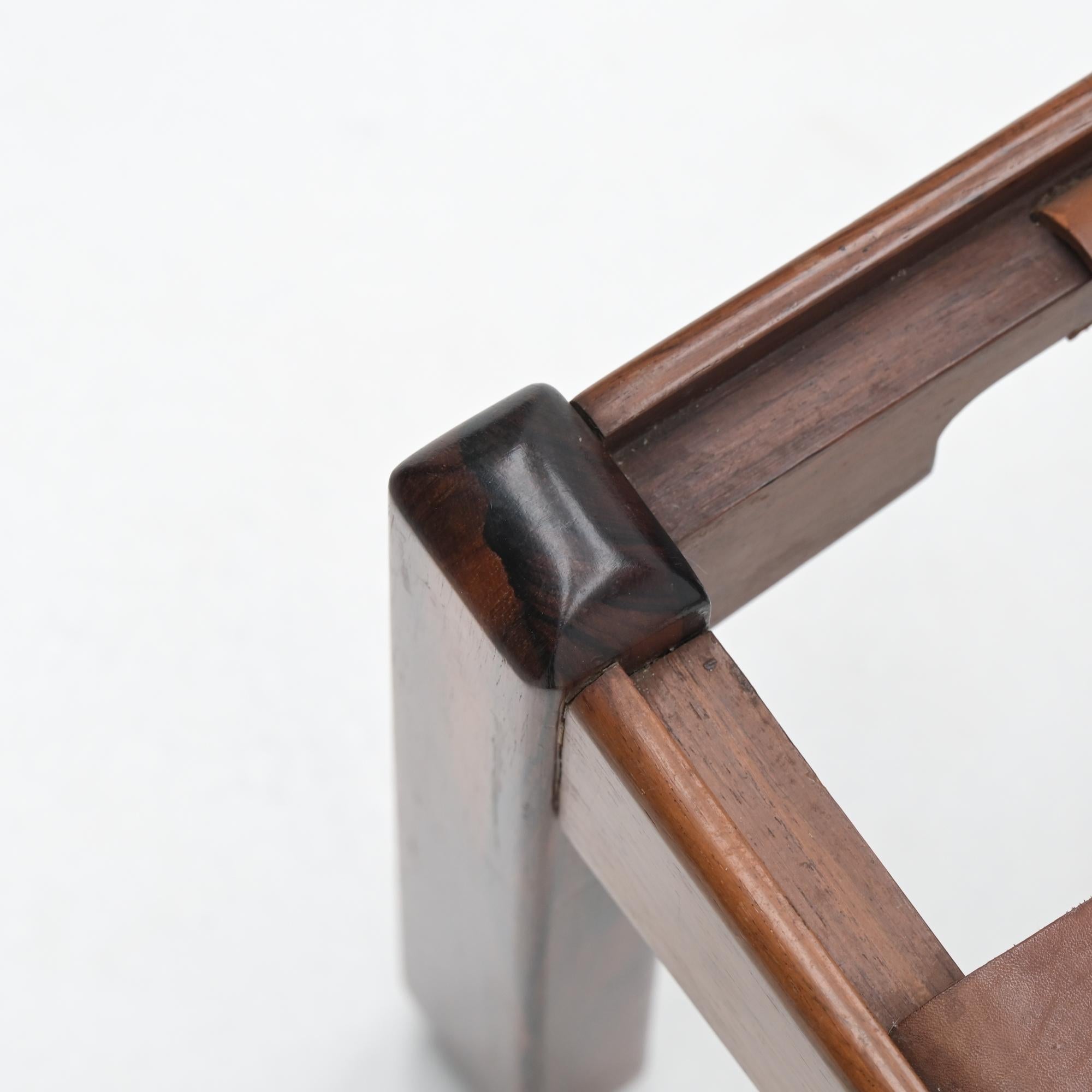 Brazilian Coffee Table with 4 Nesting Stools by Jean Gillon for Wood Art 2