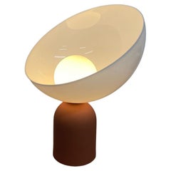 Brazilian contemporary acrylic and aluminum table lamp - large