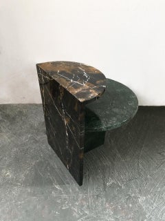 Brazilian Contemporary Café Side Table in Marble