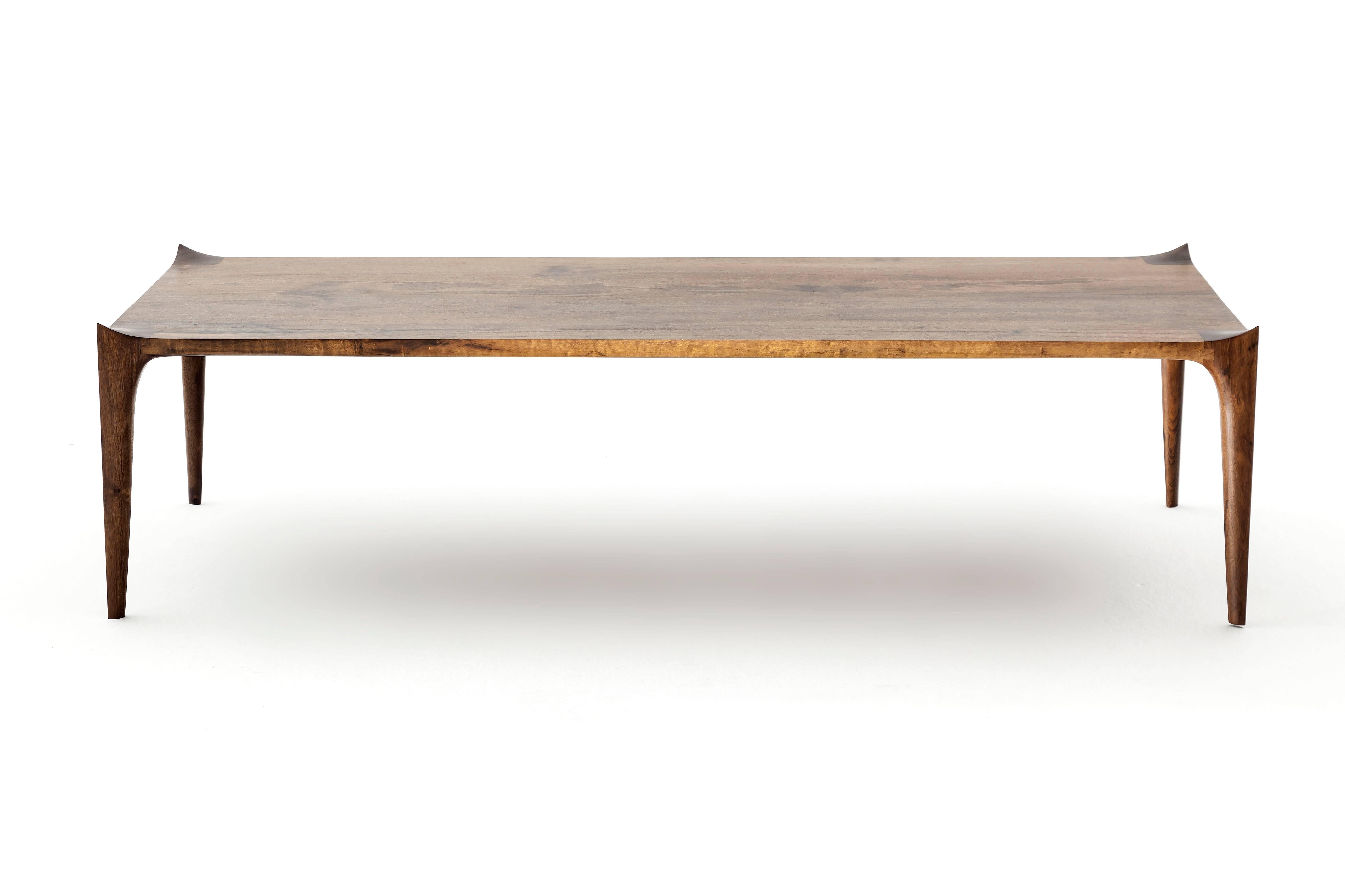 Modern Brazilian Contemporary Coffee Table, Solid Wood For Sale