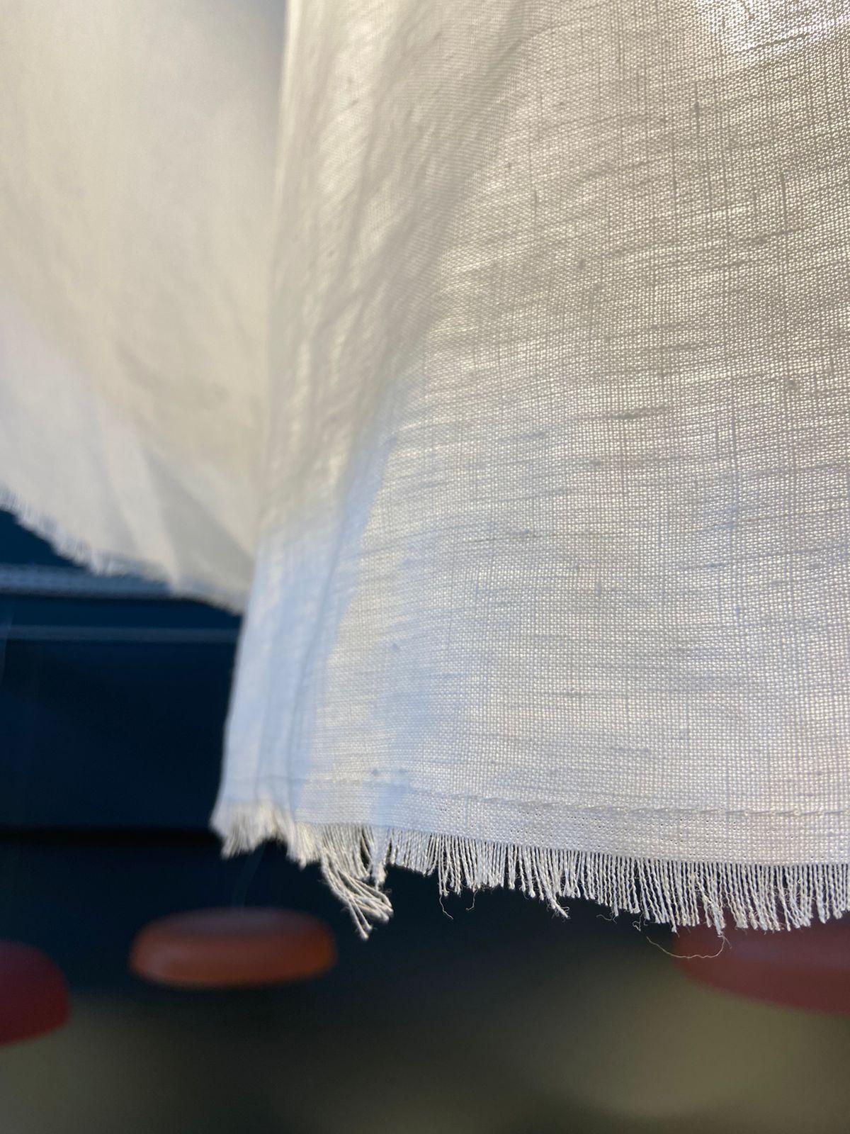 Brazilian contemporary minimalist prewashed linen pendant - large For Sale 4