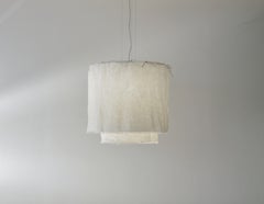 Brazilian contemporary minimalist prewashed linen pendant - small