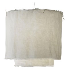 Brazilian contemporary minimalist prewashed linen pendant - small