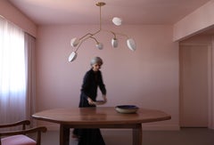 Brazilian Contemporary Sculptural Brass Pendant Light - Max