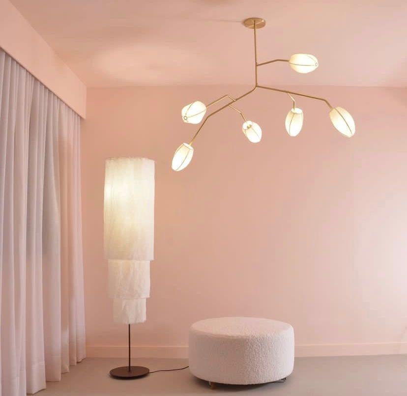 Hand-Crafted Brazilian Contemporary Sculptural Brass Pendant Light - Max