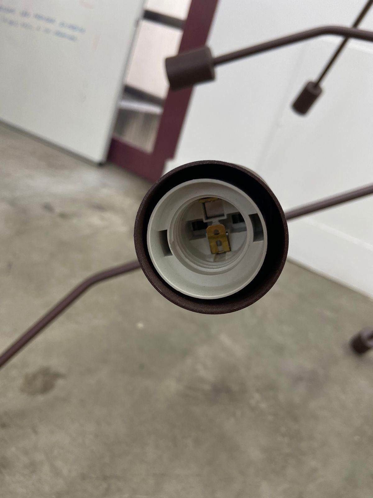 XXI secolo e contemporaneo Lampada a sospensione scultorea brasiliana in acciaio contemporaneo in vendita