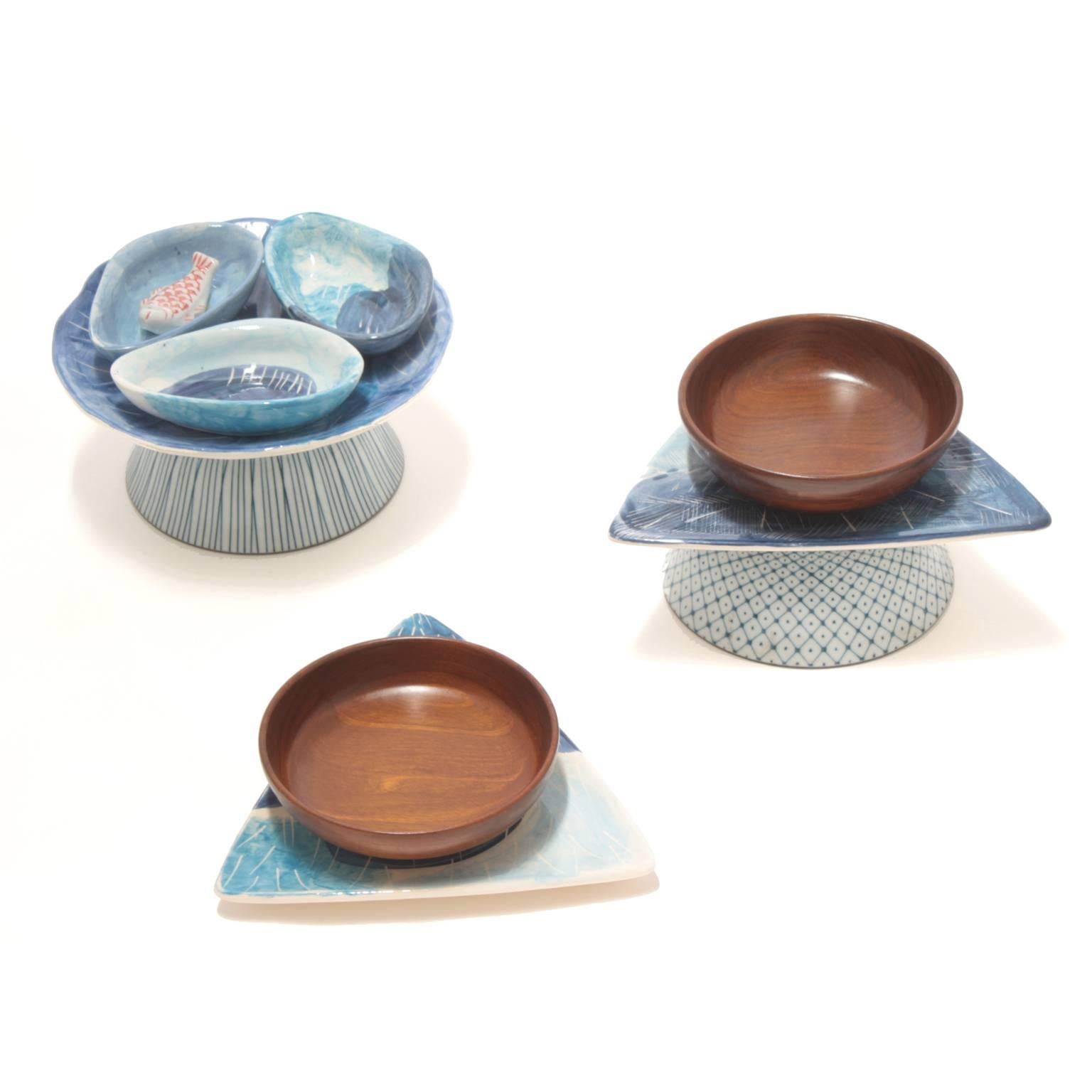 Set of three appetizer ceramic bowls, Brazil, 2014

Brazilian contemporary design by Rodrigo Almeida

Measurement Units Centimeters
22cm D x 9.5cm H
21.5cm x 21cm x 6cm H
21.5cm x 21cm x 12.5cm H

With the outlook of an anthropologist, this
