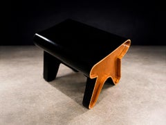 Brazilian Contemporary Stool in Ebonized Wood by Pedro Useche, Brazil, 2000s