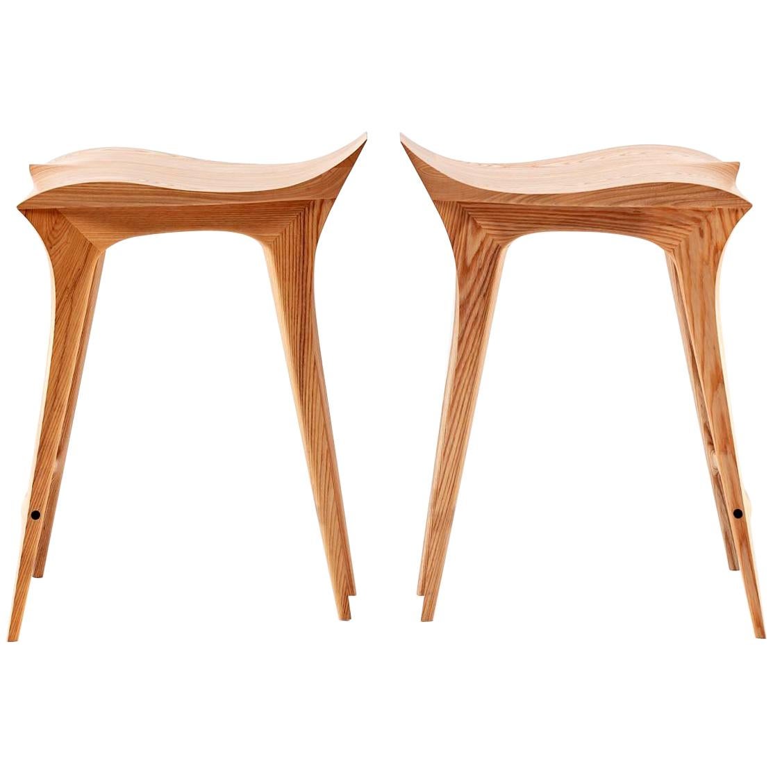 Dice Stool in Natural Solid Cedar Wood For Sale at 1stdibs