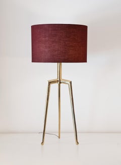 Lampada da tavolo brasiliana contemporanea in bronzo fuso