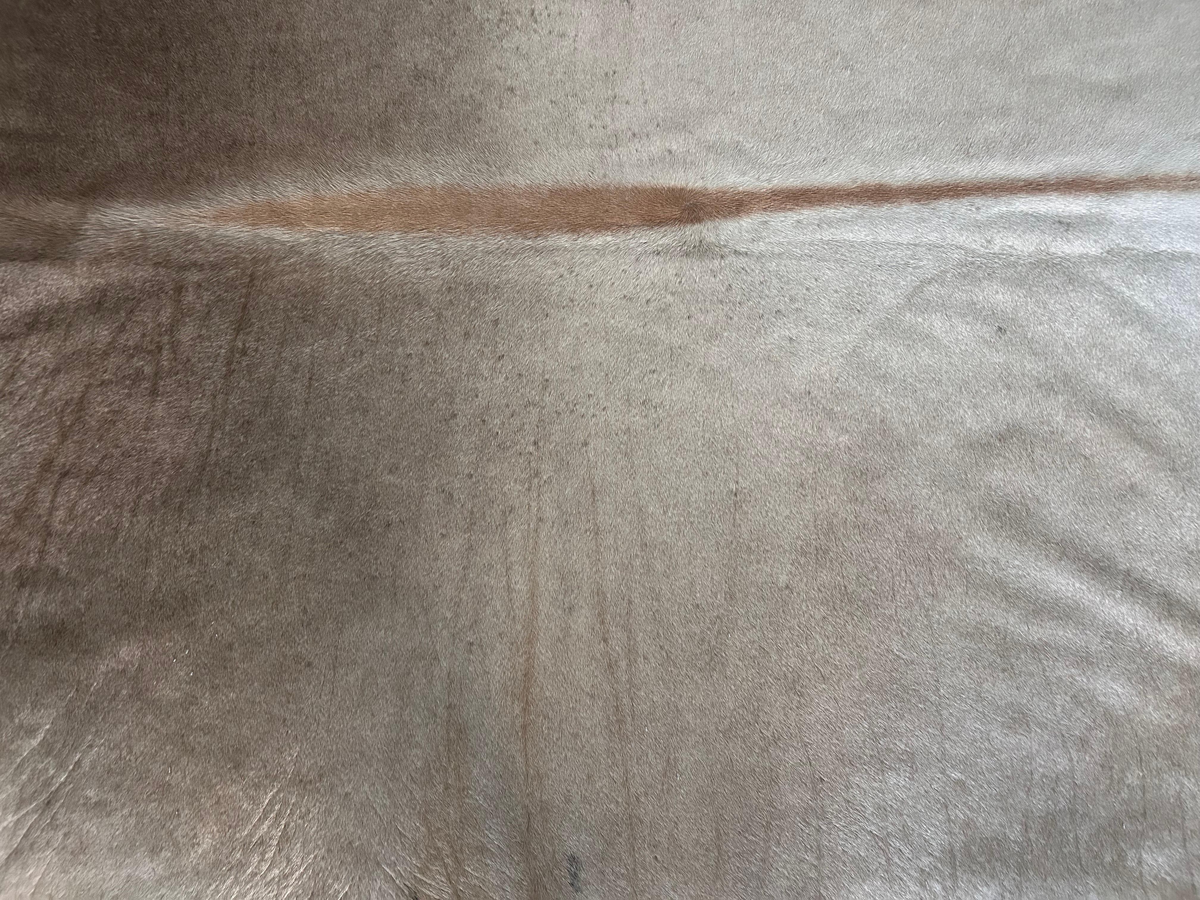 Brasilianischer Kuhfellteppich, Sand 5' x 7' (Postmoderne) im Angebot