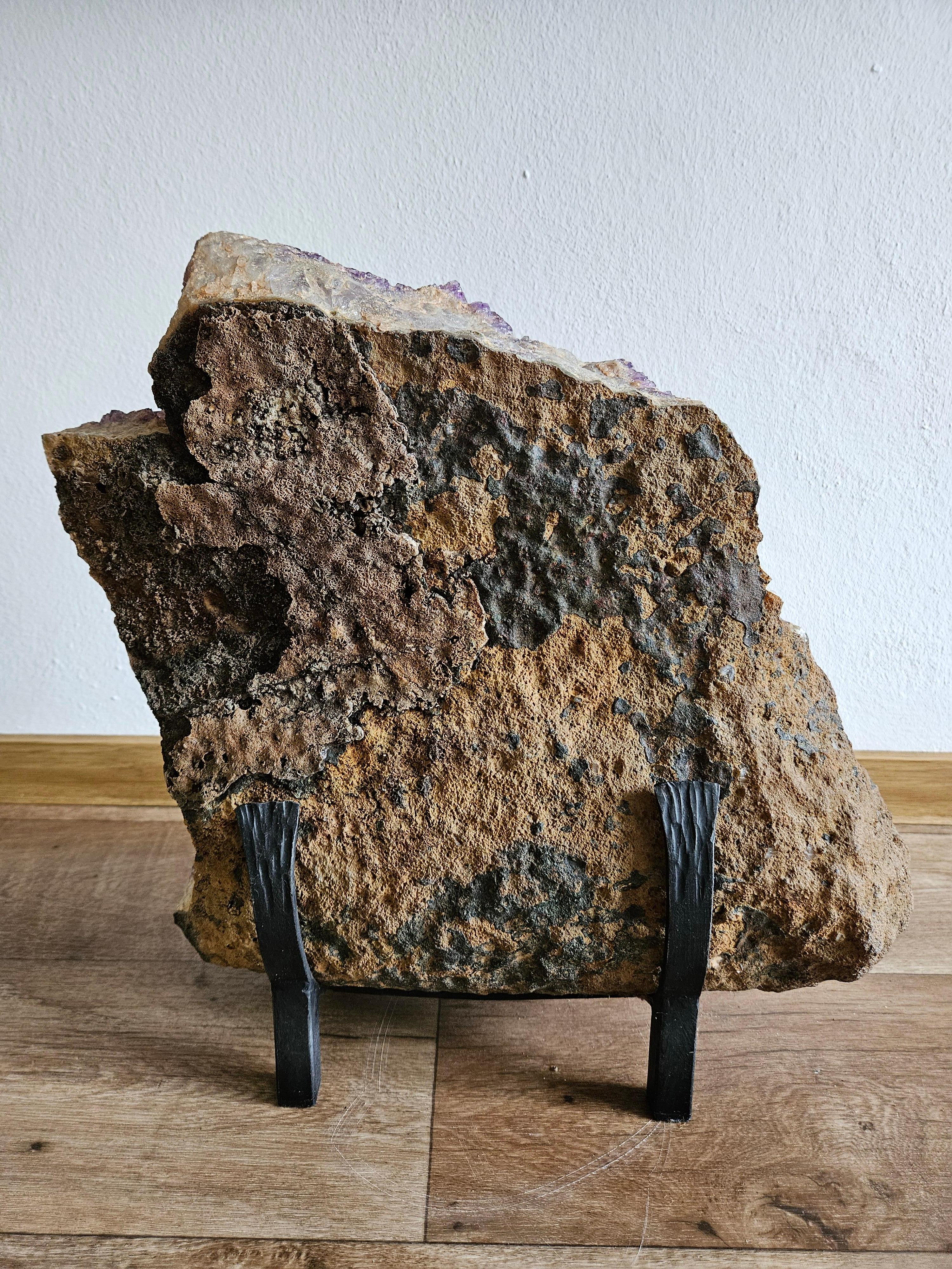 Uncut Brazilian Crystal Amethyst Geode Specimen For Sale