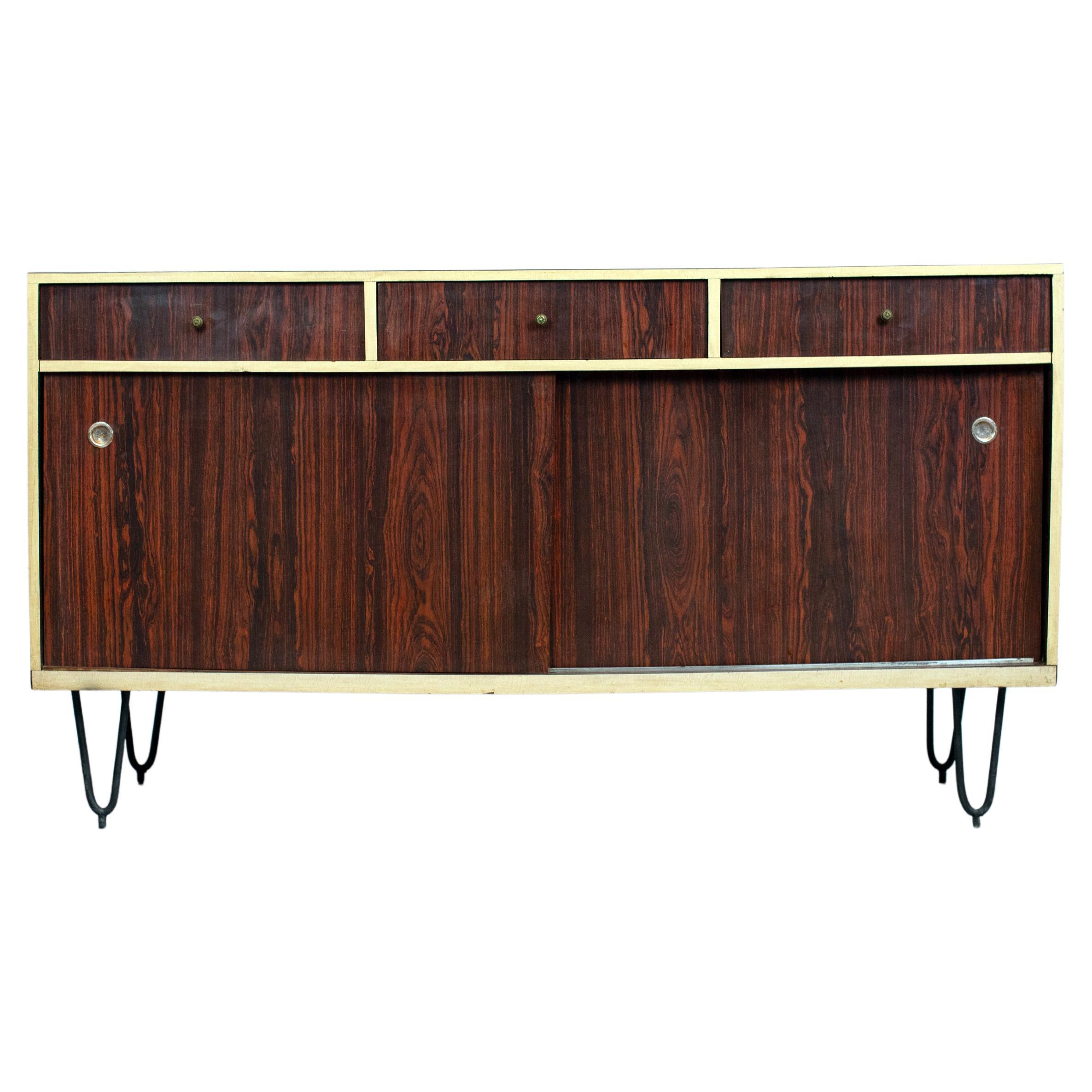 Brazilian Design, Buffet, C. 1950 Wood, Formica and Metal For Sale