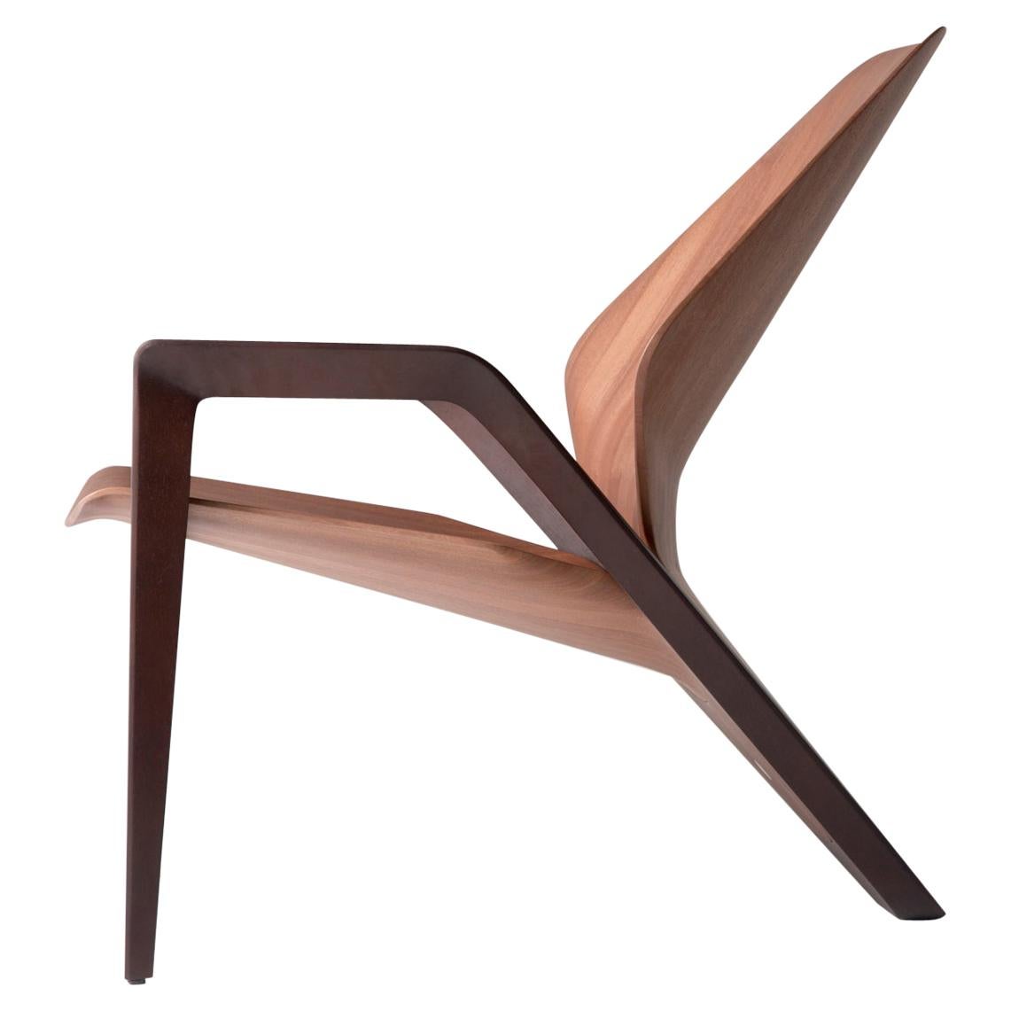 Contemporary Ava Armchair in Wood by Guto Indio da Costa, Brazil