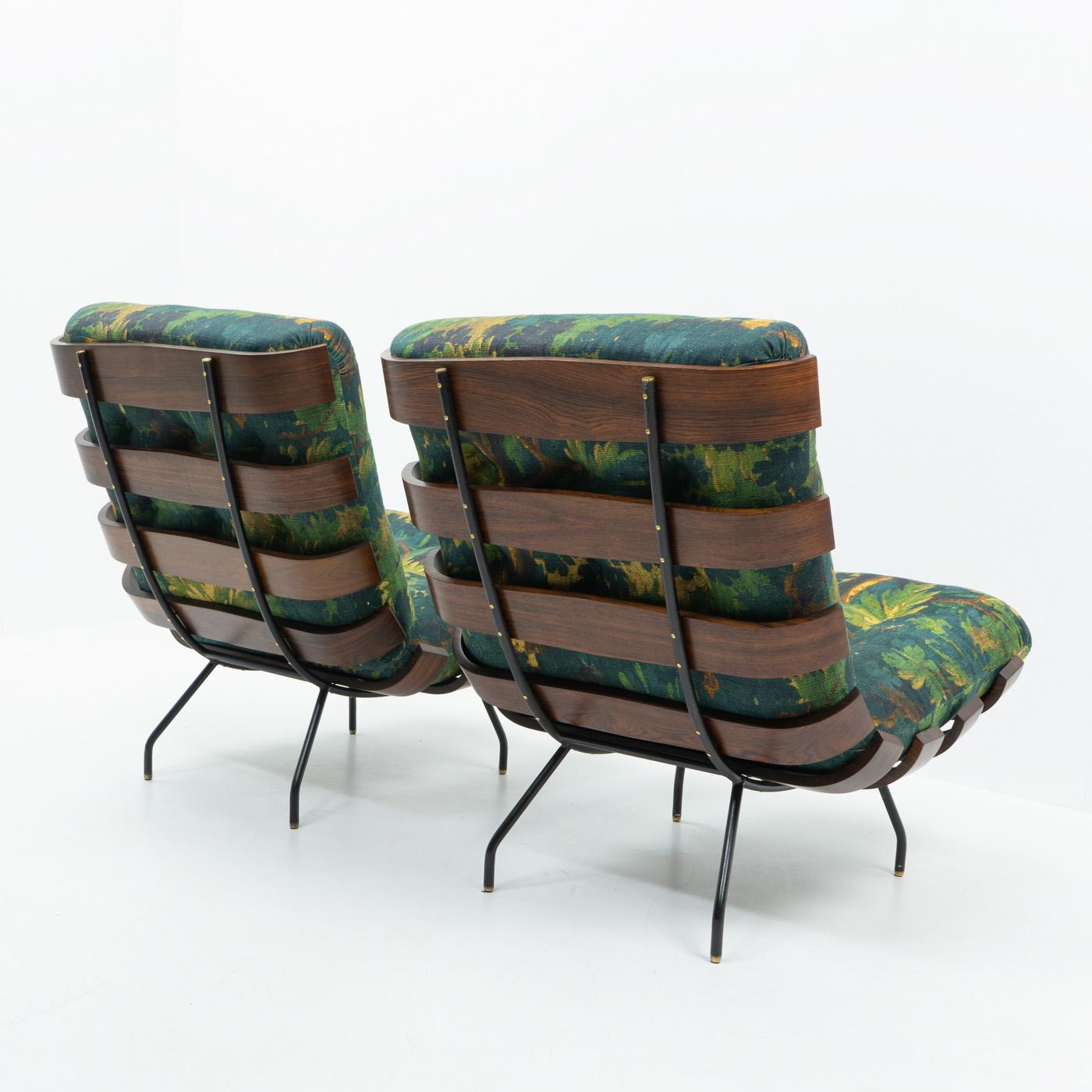 Brazilian Design Costela Lounge Chairs by Hauner & Eisler for Forma, 1950s For Sale 4