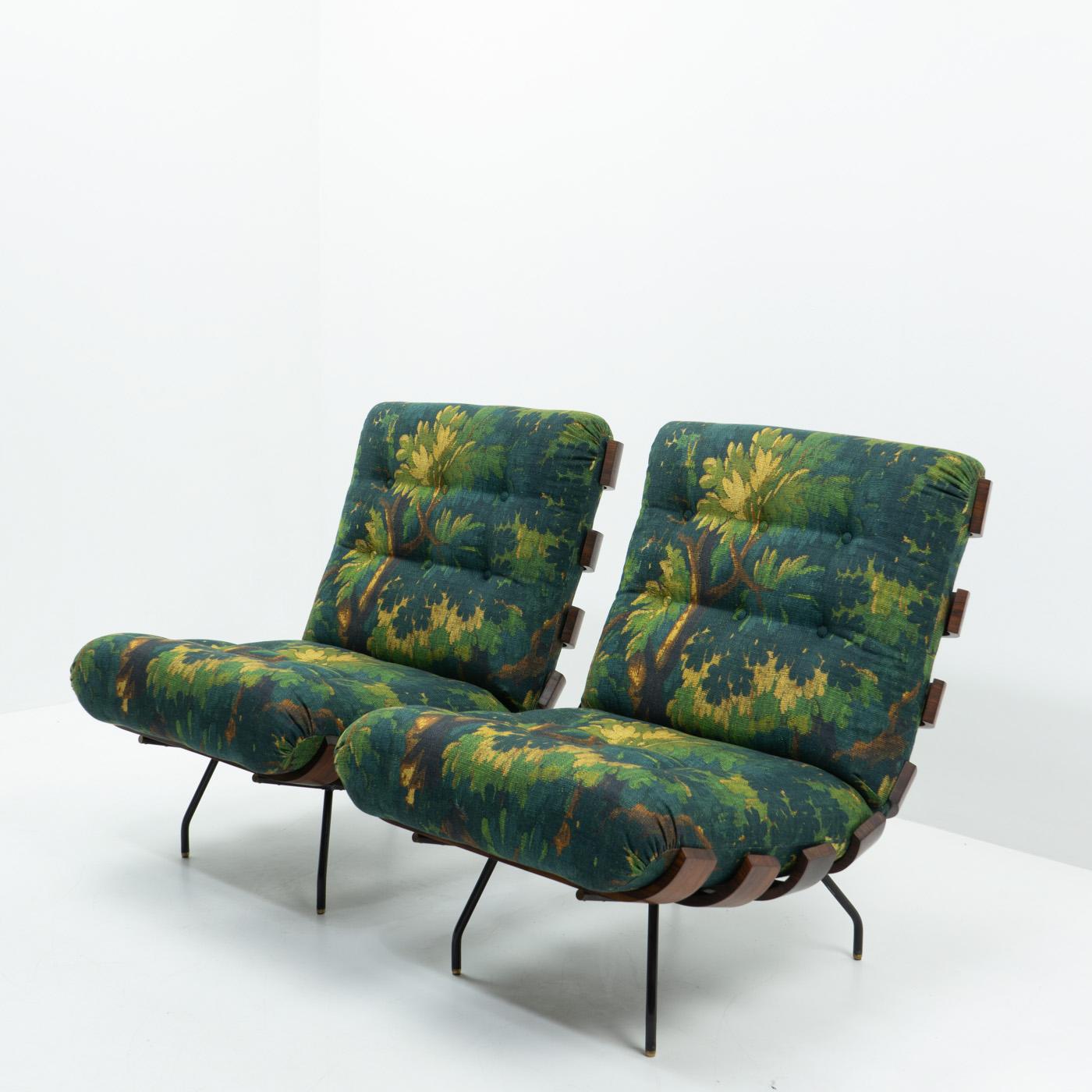 Italian Brazilian Design Costela Lounge Chairs by Hauner & Eisler for Forma, 1950s For Sale