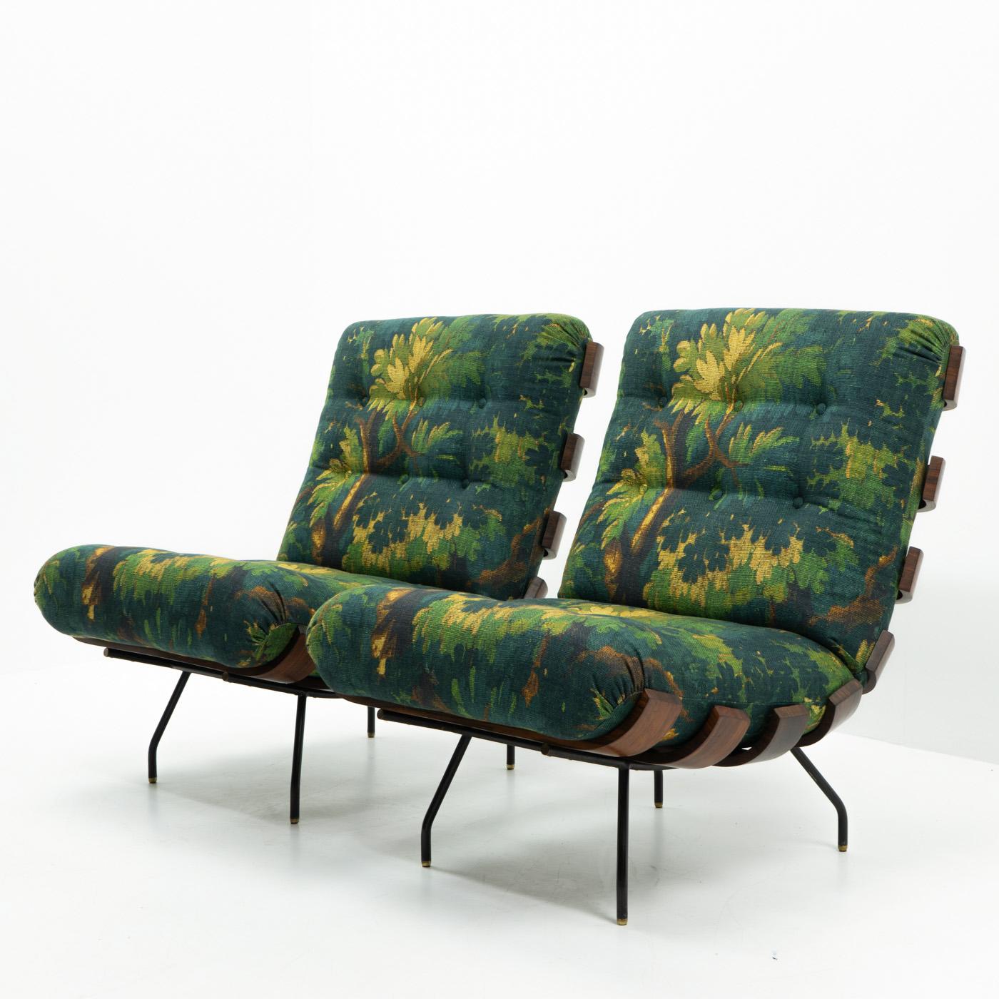 Mid-20th Century Brazilian Design Costela Lounge Chairs by Hauner & Eisler for Forma, 1950s For Sale