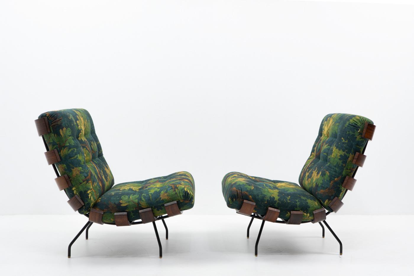 Brazilian Design Costela Lounge Chairs by Hauner & Eisler for Forma, 1950s For Sale 1