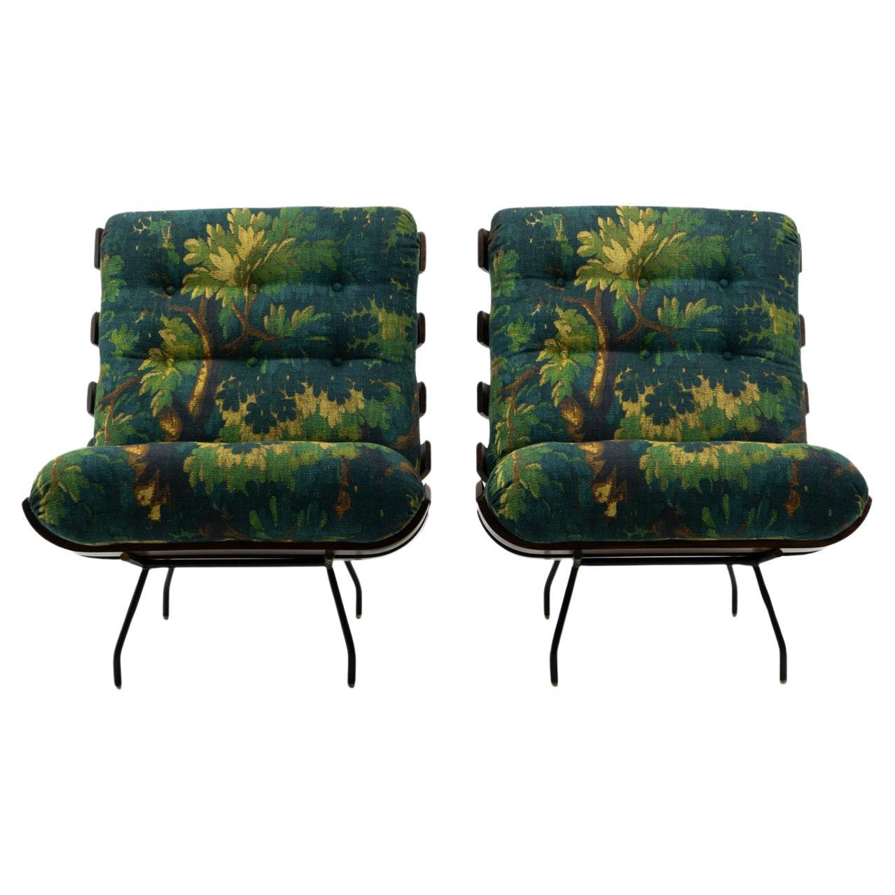 Brazilian Design Costela Lounge Chairs by Hauner & Eisler for Forma, 1950s For Sale