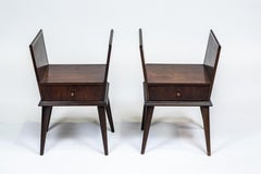 Design brésilien, paire de tables de nuit, années 1950