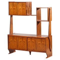 Brazilian Design Shelf, "Cubist", C. 1950 Caviuna