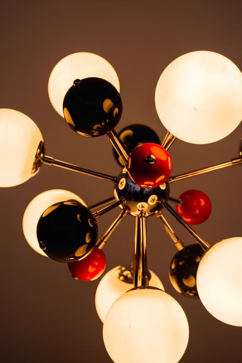 Brazilian Design. Sputnik Table lamp, c. 1970 In Good Condition For Sale In PARIS, FR
