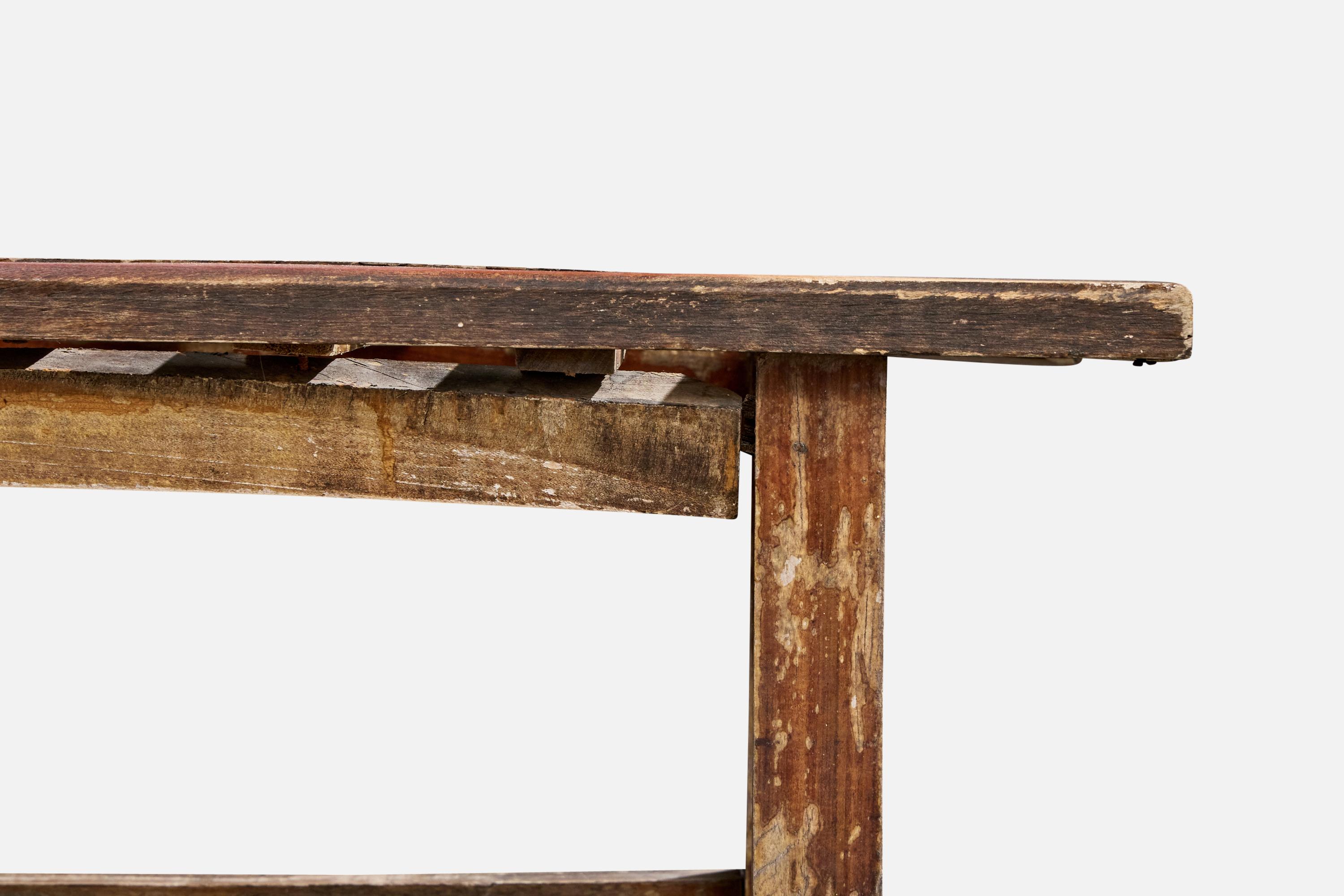 Designer brésilien, banc, Wood Wood, Brésil, années 1940 en vente 4