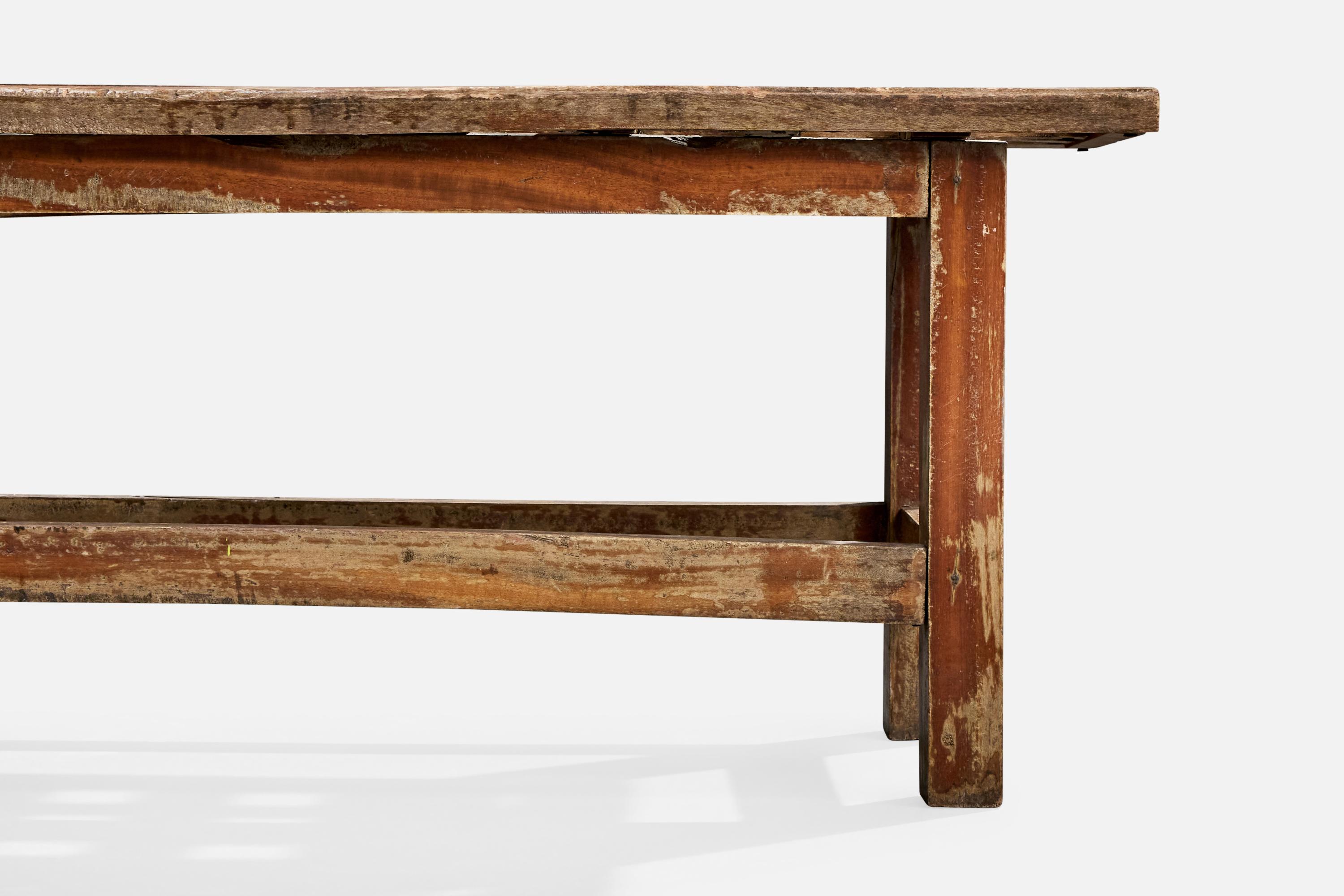 Designer brésilien, banc, Wood Wood, Brésil, années 1940 en vente 2