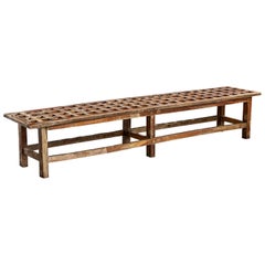 Vintage Brazilian Designer, Bench, Wood, Brazil, 1940s