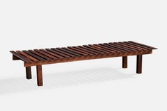 Brazilian Designer, Bench, Wood, Brazil, 1950s
