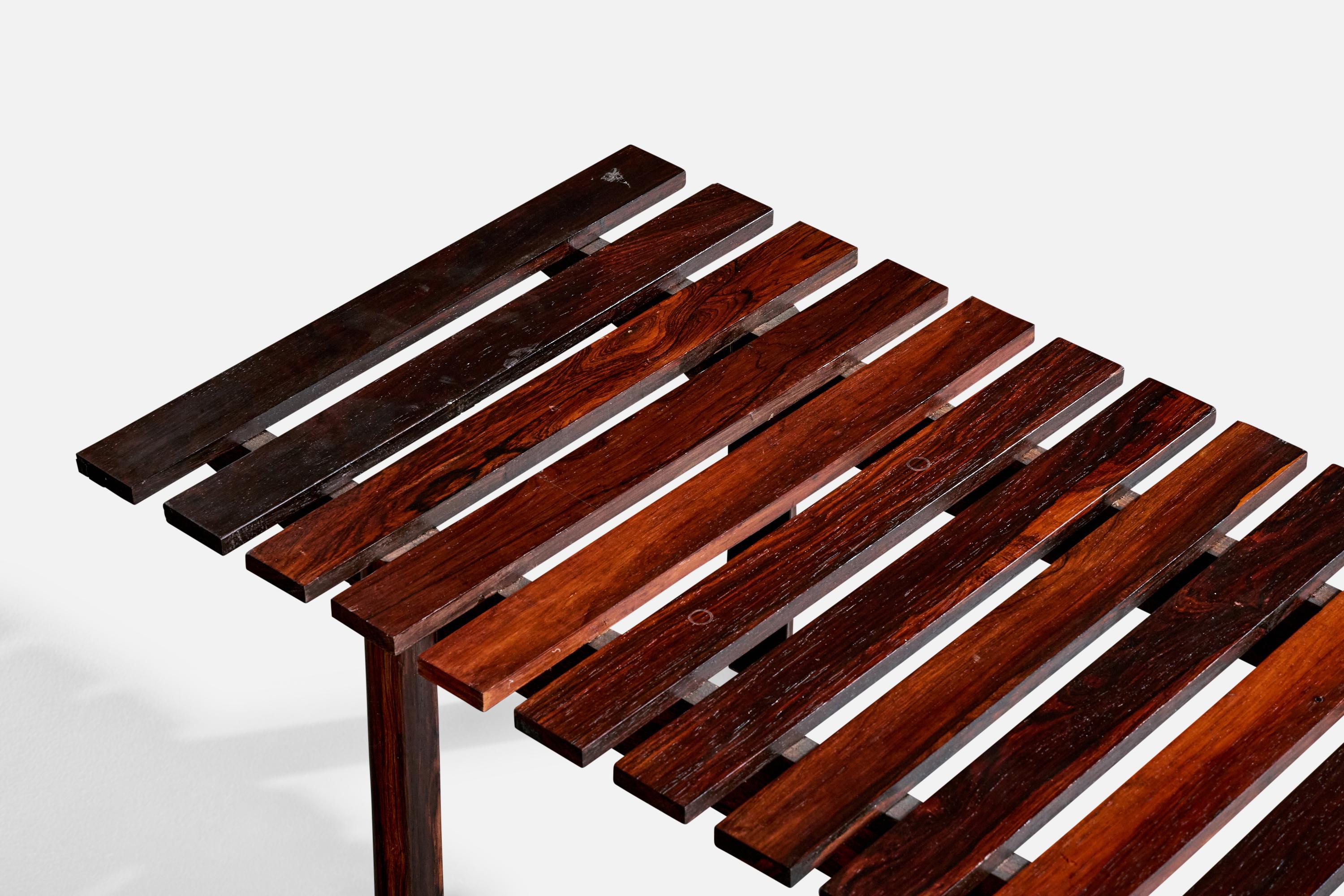 Designer brésilien, banc, Wood Wood, Brésil, années 1950 Bon état - En vente à High Point, NC