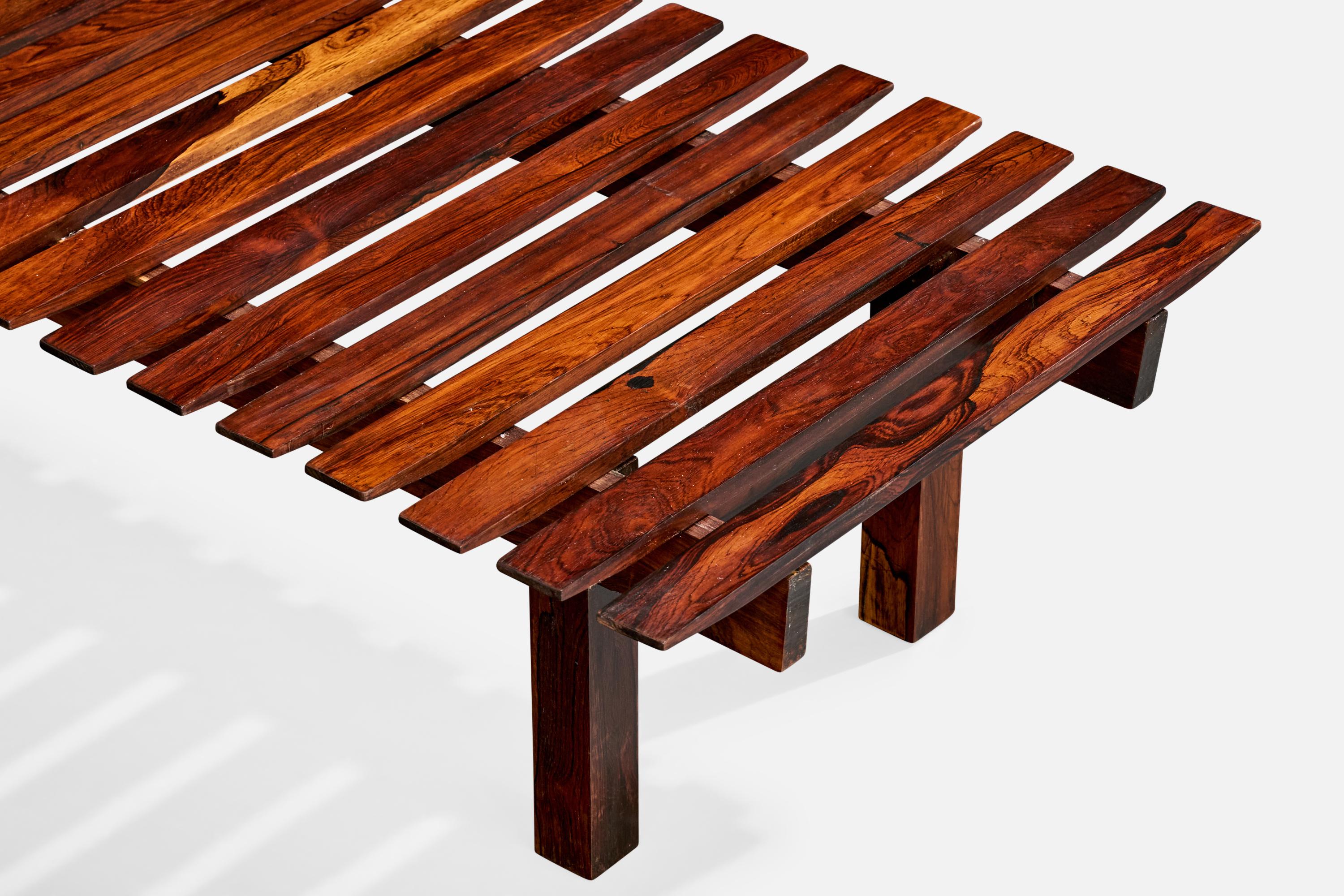 Designer brésilien, banc, Wood Wood, Brésil, années 1950 en vente 1