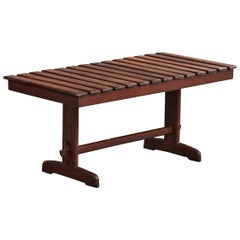 Vintage Brazilian Designer, Bench, Wood, Brazil, 1950s