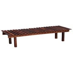 Vintage Brazilian Designer, Bench, Wood, Brazil, 1950s