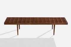 Brazilian Designer, Bench, Wood, Brazil, 1960s