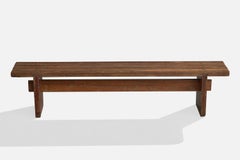 Brazilian Designer, Bench, Wood, Brazil, 1960s