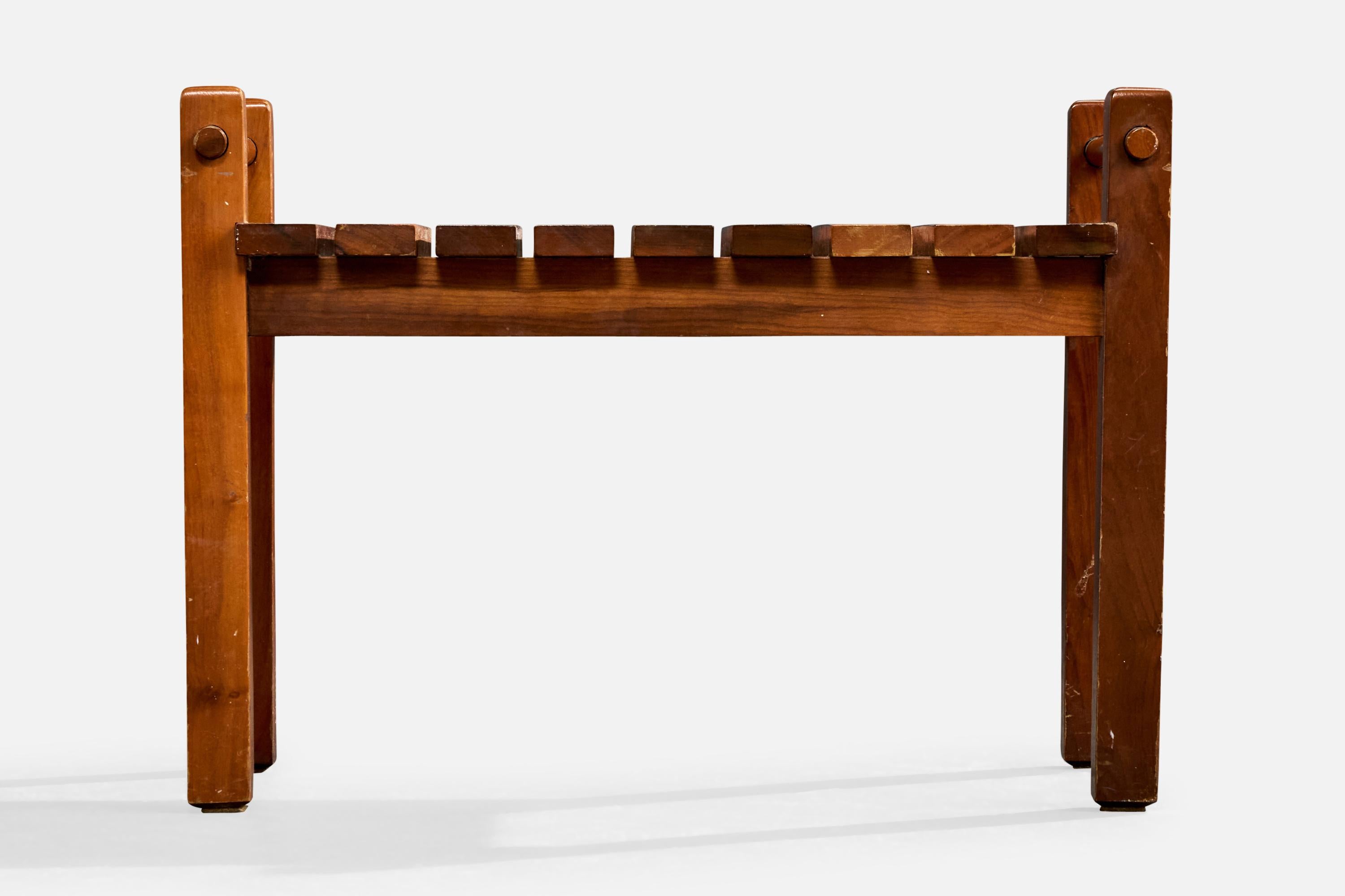 Brésilien Designer brésilien, banc, Wood Wood, Brésil, années 1960 en vente