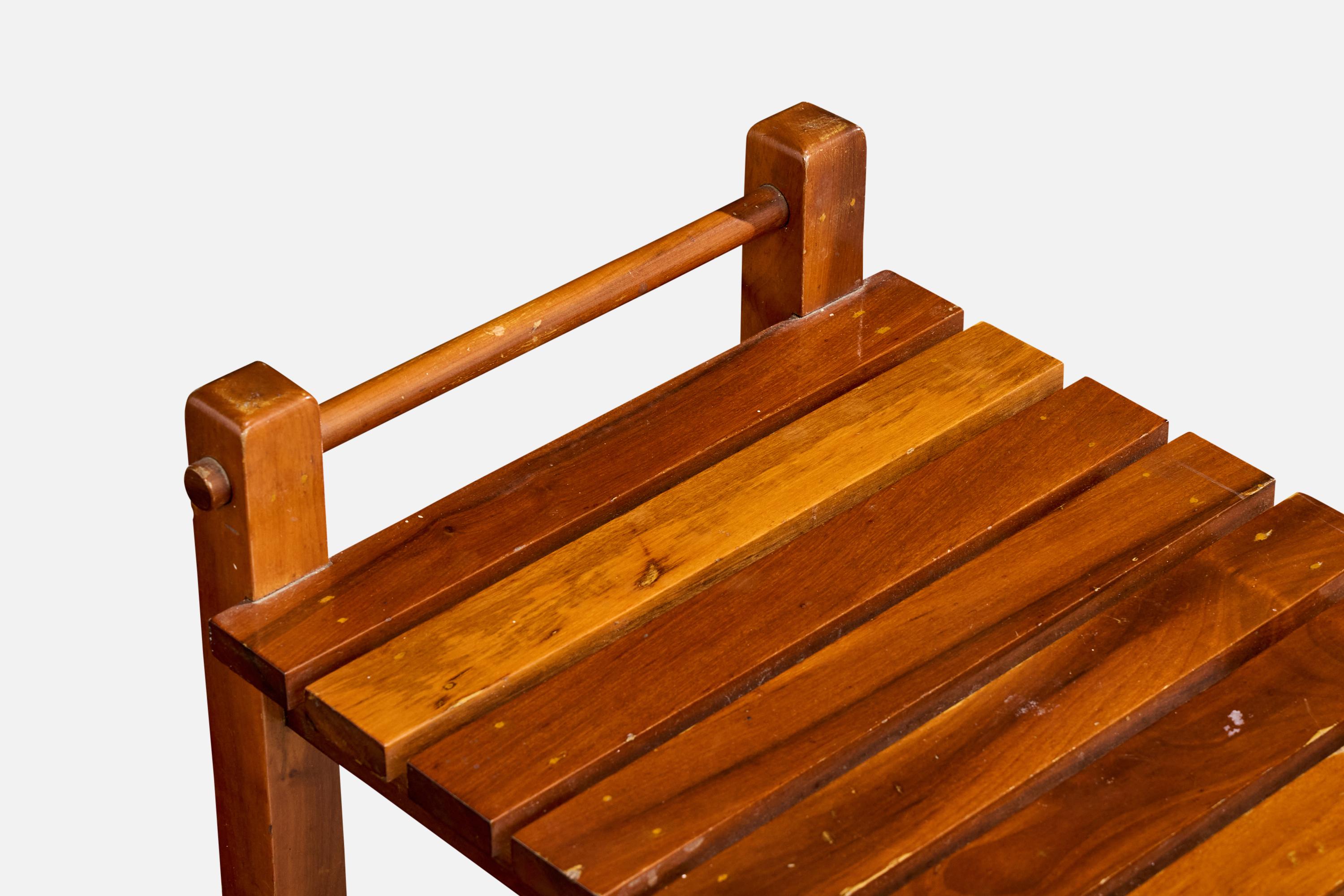 Designer brésilien, banc, Wood Wood, Brésil, années 1960 Bon état - En vente à High Point, NC