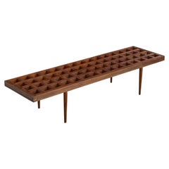 Brazilian Designer, Bench, Wood, Brazil, 1960s