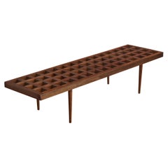 Brazilian Designer, Bench, Wood, Brazil, 1960s