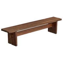 Brazilian Designer, Bench, Wood, Brazil, 1960s