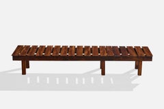 Designer brésilien, banc, Wood Wood, Brésil, années 1970