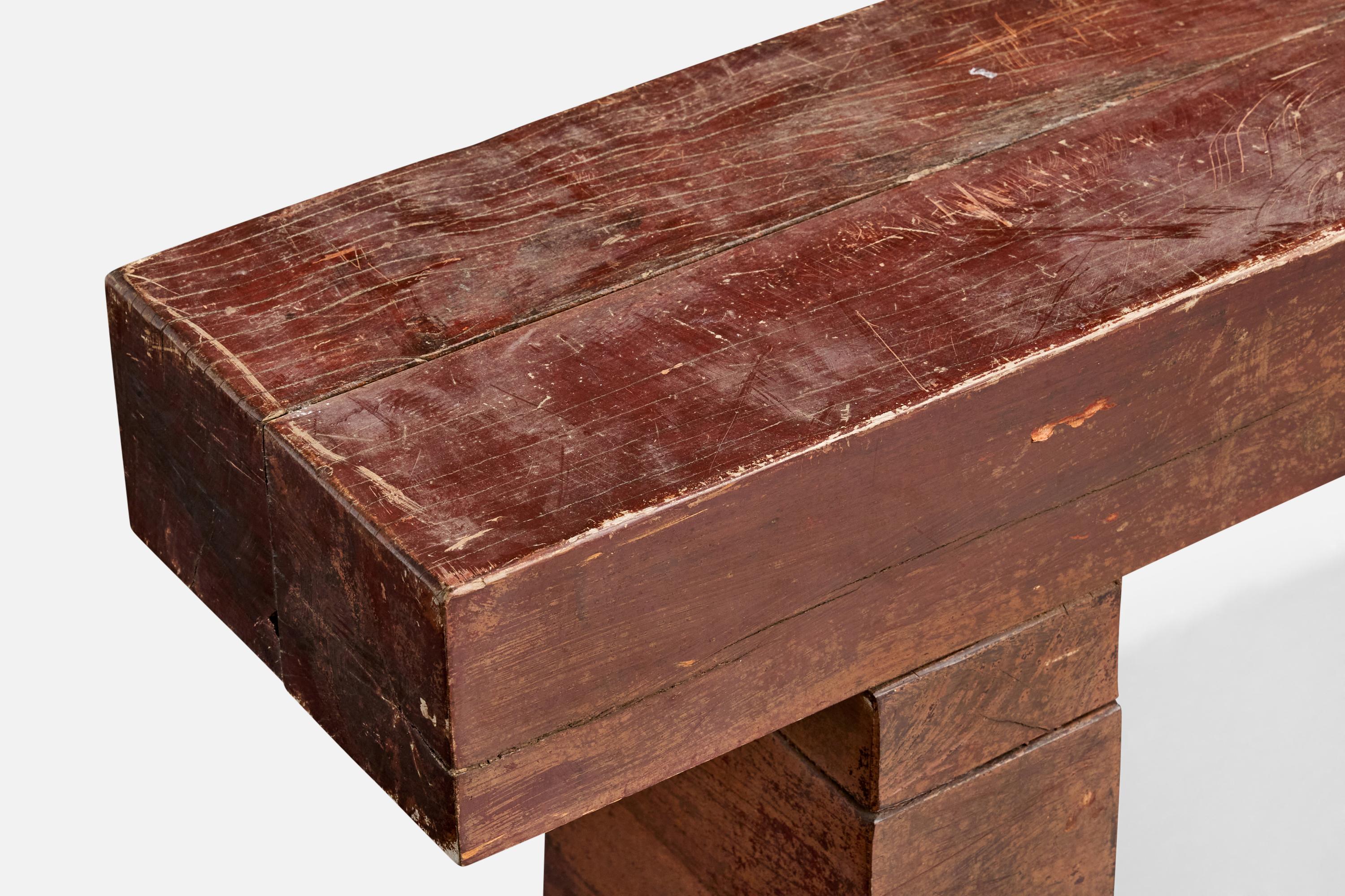 Fin du 20e siècle Designer brésilien, banc, Wood Wood, Brésil, années 1970 en vente